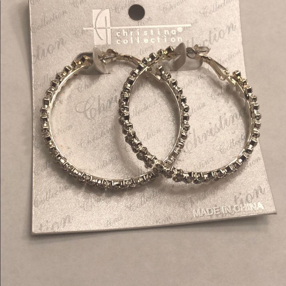 Silver hoop earrings
